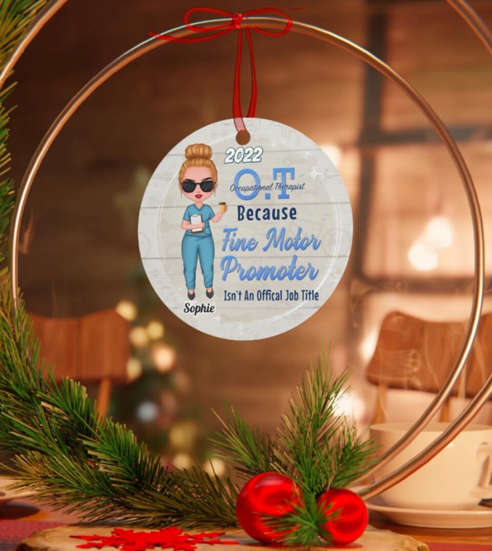Occupational Therapist Fine Motor Promoter - Personalized Christmas Ornament