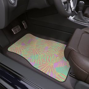Colorful Neon Fish Car Floor Mats, Aesthetic Car Floor Mats,Y2K Retro Car Accessories,Cool Car Decor, Tropical art Car Decor