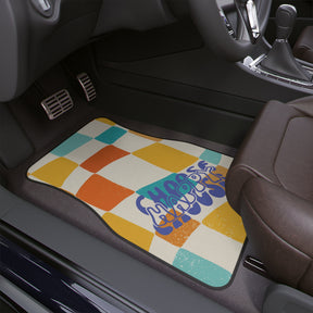 Boho Car Floor Mat,Aesthetic Retro Car Floor Mat,Cute Y2K Car Accessories,Girly Car accessories,cute interior car decor,funky hippie