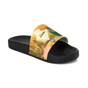 Just A Girl Who Loves Fall - Personalized Custom Slide Sandals