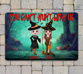 Halloween Besties You Can't Hunt With Us - Personalized Custom Doormat