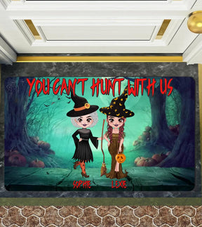 Halloween Besties You Can't Hunt With Us - Personalized Custom Doormat
