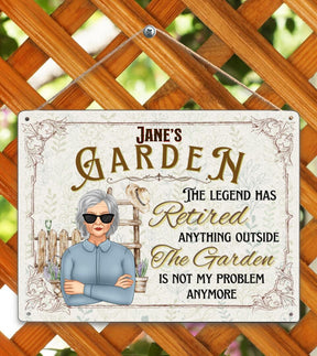 Personalized Metal Sign, Personalized Garden Sign,Gift For Retired Gardening Lovers